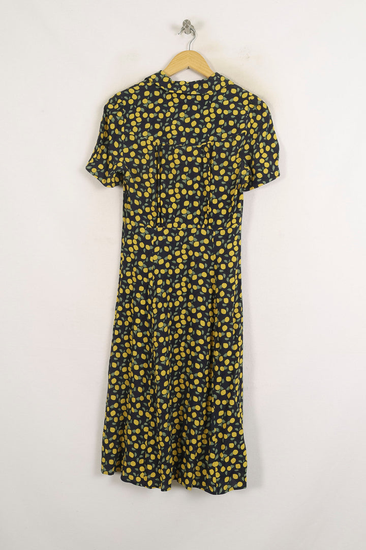 Robe Midi Bleu et Jaune - Taille S/36 de la marque Ines de la Fressange Paris | PARAD76712 - Vendu par Paradigme - Image 4