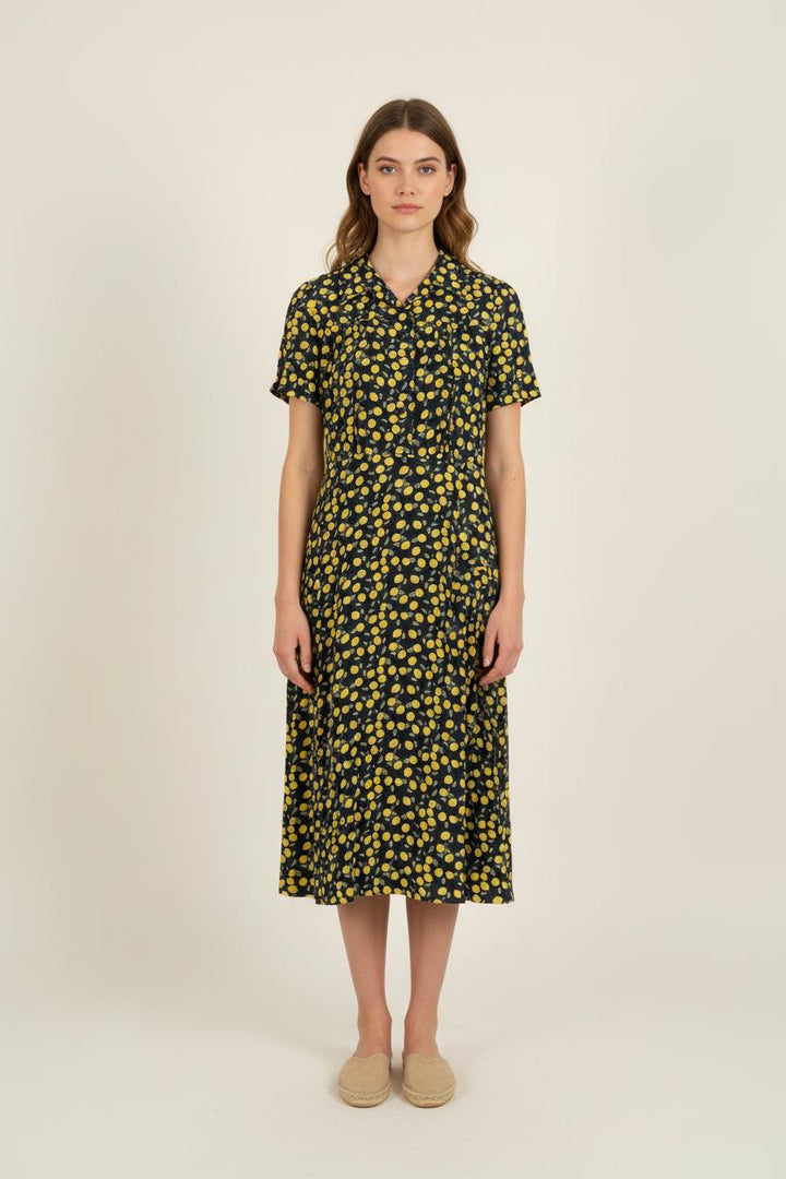 Robe Midi Bleu et Jaune - Taille S/36 de la marque Ines de la Fressange Paris | PARAD76712 - Vendu par Paradigme - Image 1