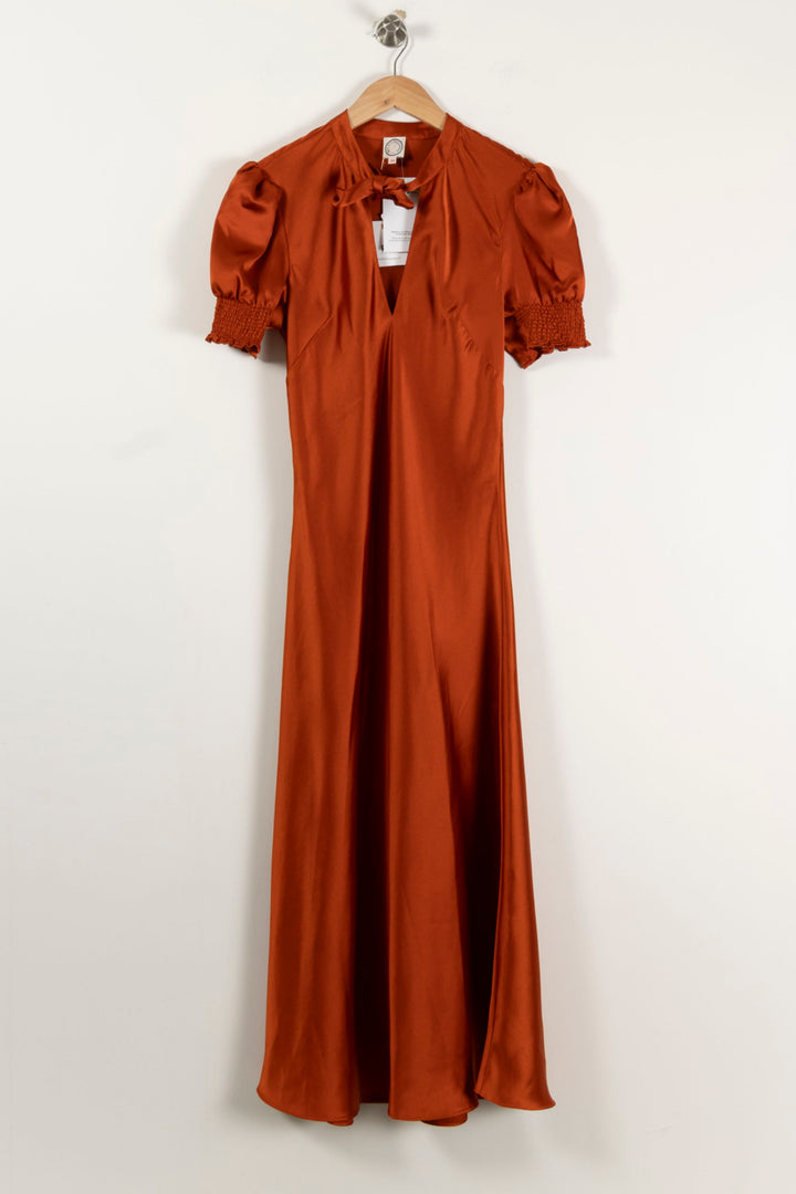 Robe Longue Bordeaux - Taille S/36 de la marque Ines de la Fressange Paris | PARAD76717 - Vendu par Paradigme - Image 2
