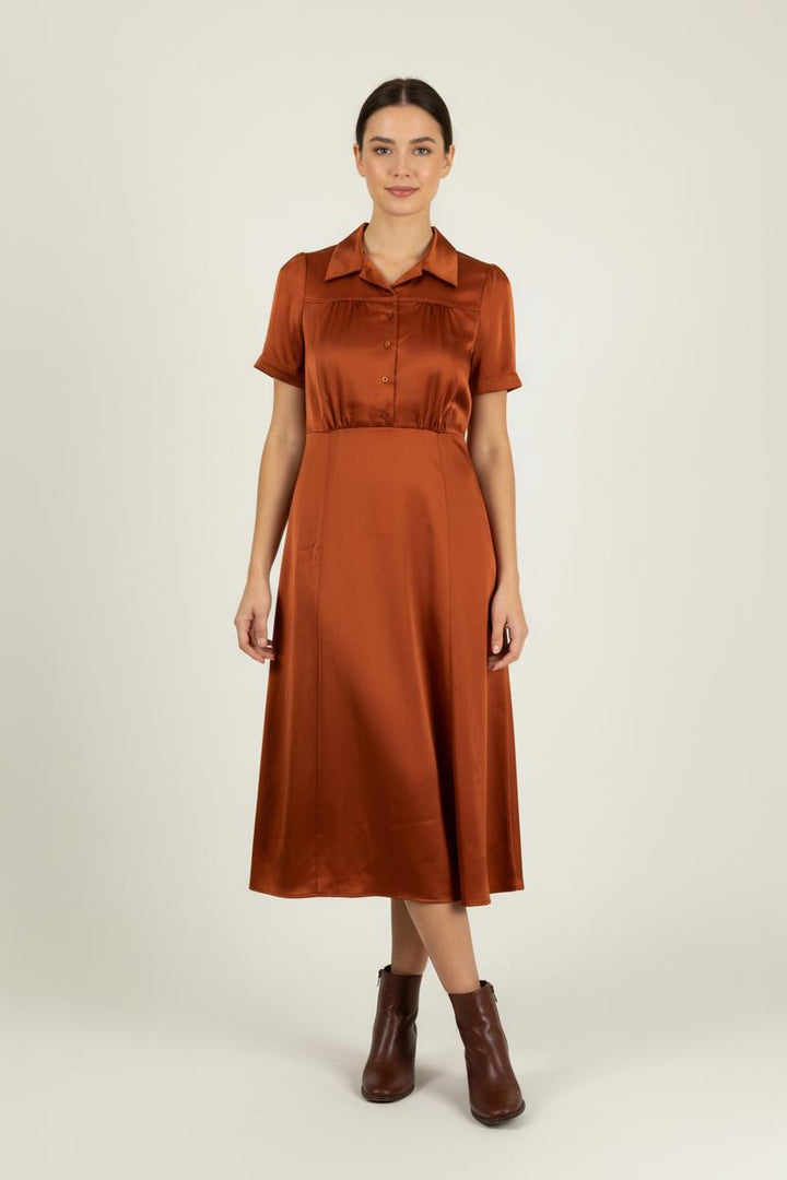 Robe Chemisier Bordeaux - Taille S/36 de la marque Ines de la Fressange Paris | PARAD76718 - Vendu par Paradigme - Image 1