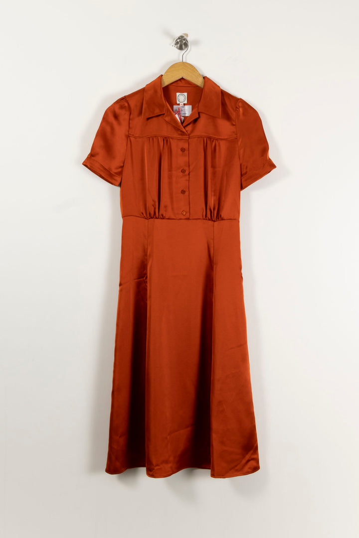 Robe Chemisier Bordeaux - Taille S/36 de la marque Ines de la Fressange Paris | PARAD76718 - Vendu par Paradigme - Image 2