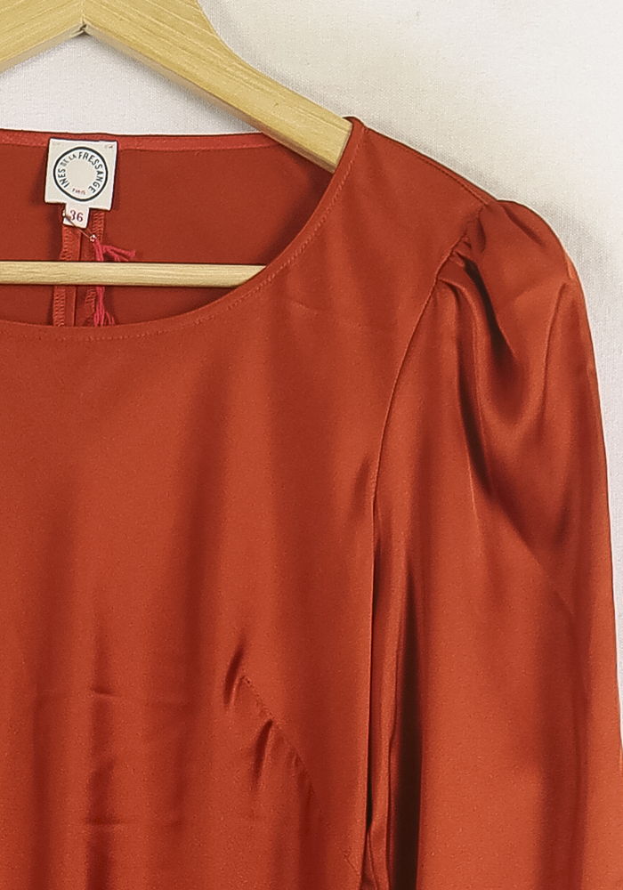 Robe Droite Bordeaux - Taille S/36 de la marque Ines de la Fressange Paris | PARAD76720 - Vendu par Paradigme - Image 3
