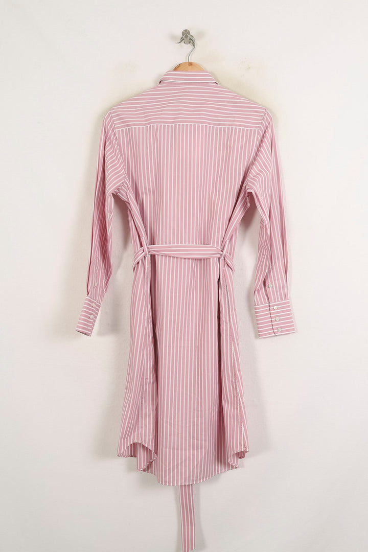 Robe Chemise Rose et Blanche - Taille S/36 de la marque Ines de la Fressange Paris | PARAD76722 - Vendu par Paradigme - Image 4