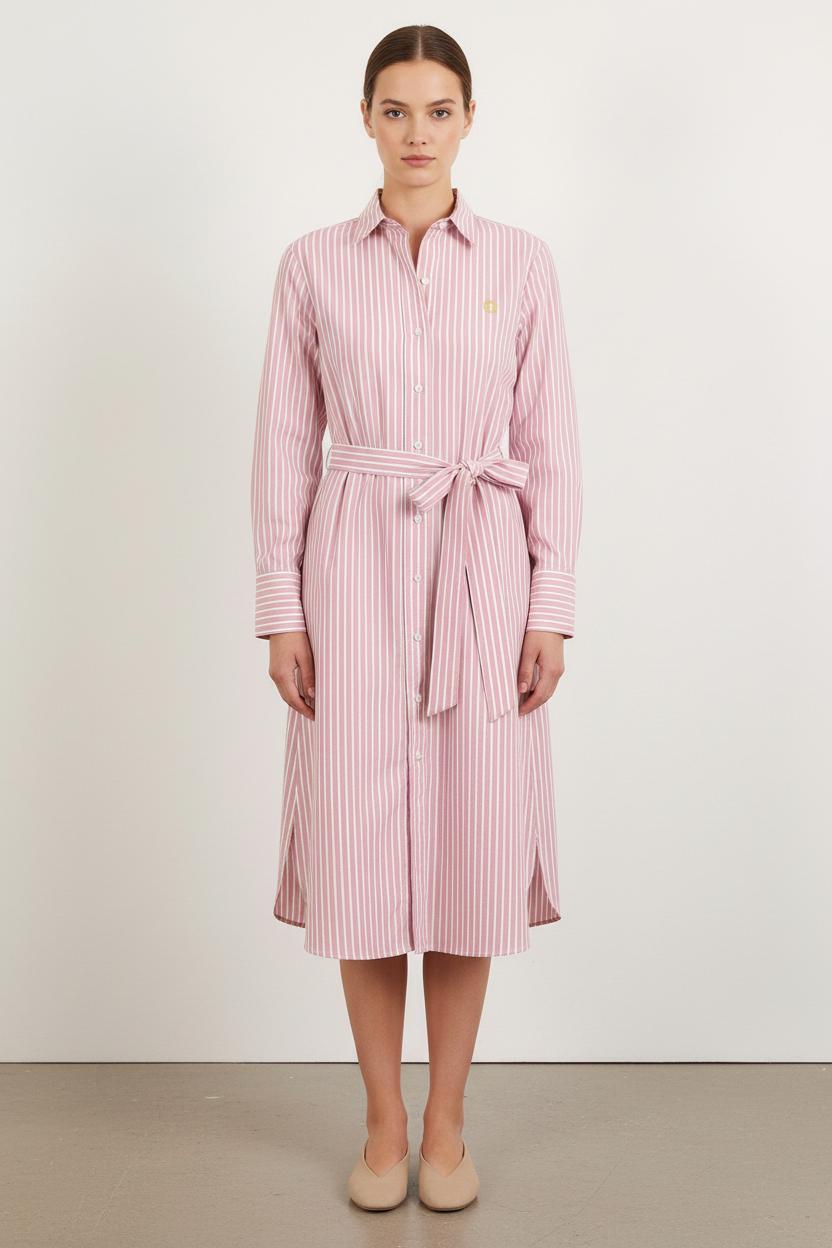 Robe Chemise Rose et Blanche - Taille S/36 de la marque Ines de la Fressange Paris | PARAD76722 - Vendu par Paradigme - Image 1