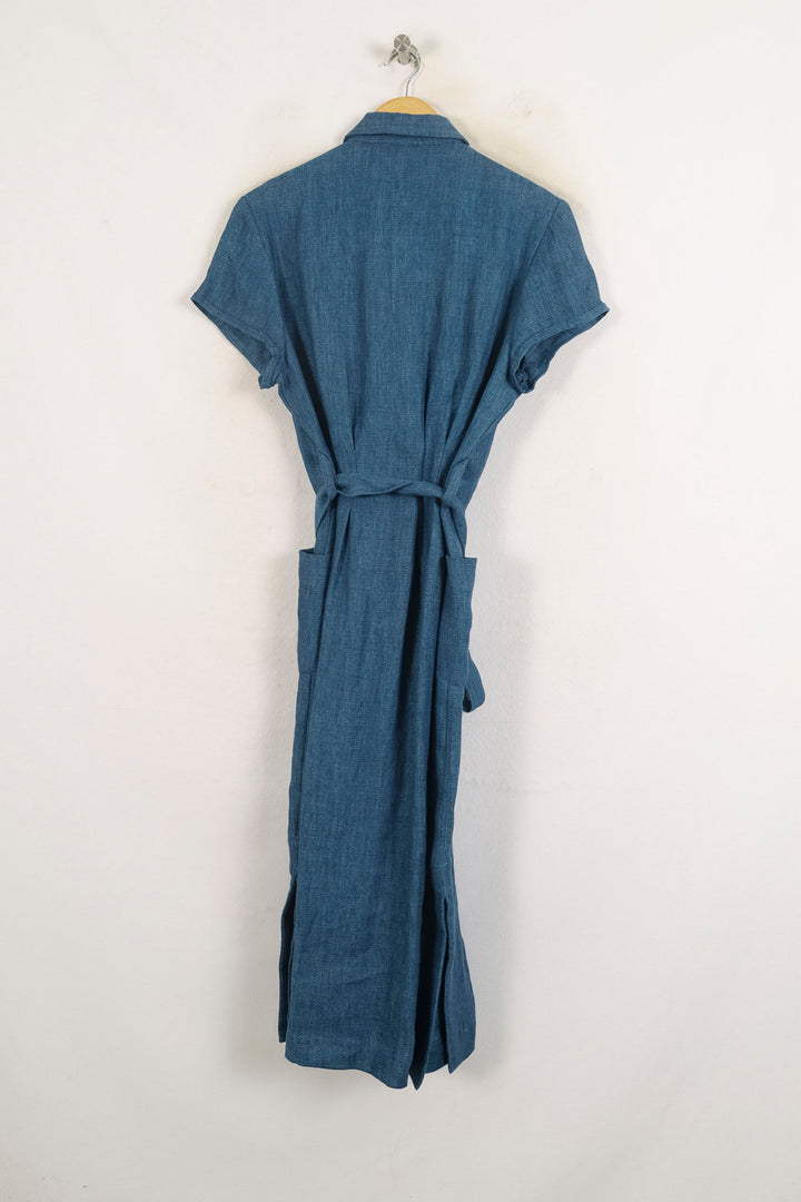 Robe Chemisier Bleue - Taille S/36 de la marque Ines de la Fressange Paris | PARAD76723 - Vendu par Paradigme - Image 4