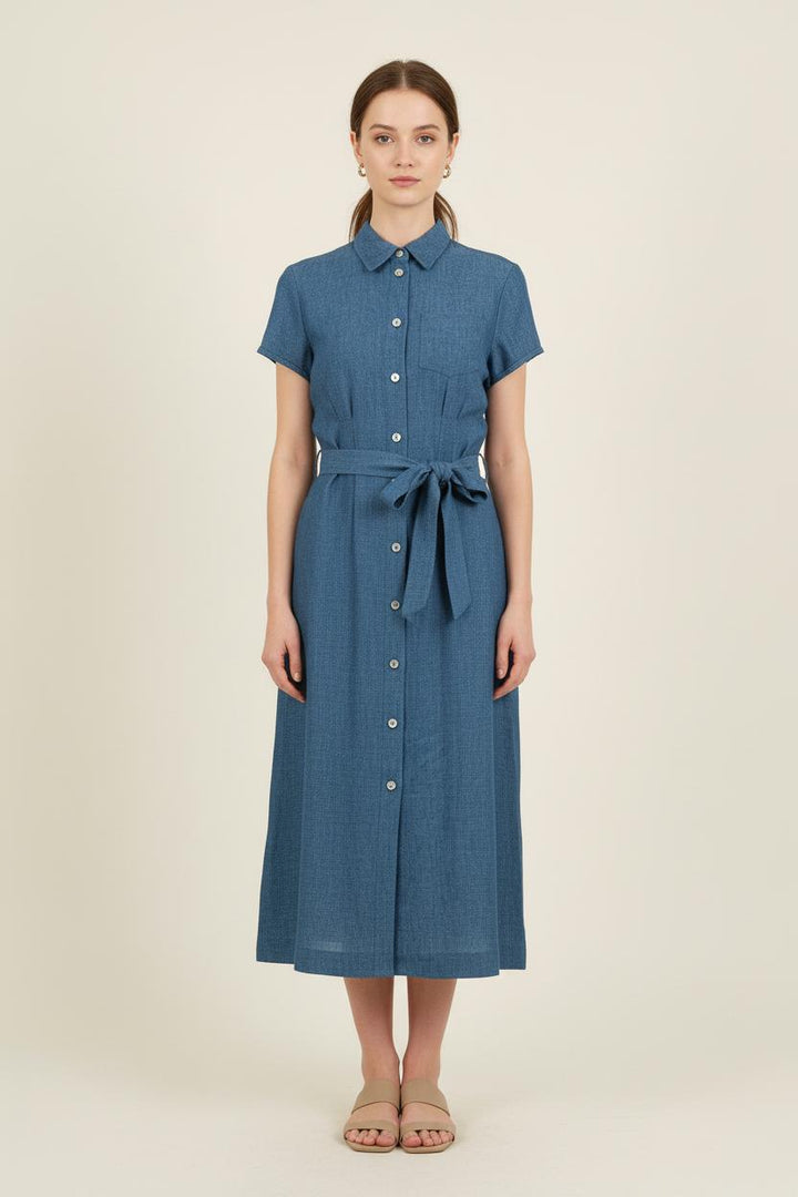 Robe Chemisier Bleue - Taille S/36 de la marque Ines de la Fressange Paris | PARAD76723 - Vendu par Paradigme - Image 1