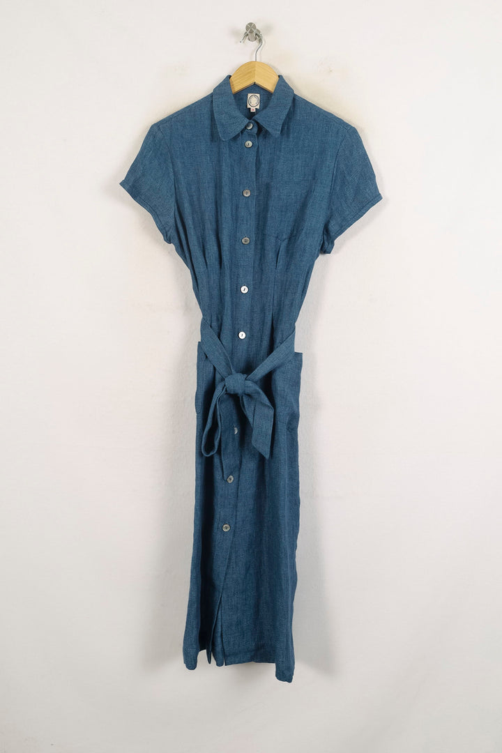Robe Chemisier Bleue - Taille S/36 de la marque Ines de la Fressange Paris | PARAD76723 - Vendu par Paradigme - Image 2