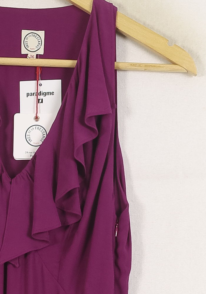 Robe Longue Violette - Taille S/36 de la marque Ines de la Fressange Paris | PARAD76725 - Vendu par Paradigme - Image 3