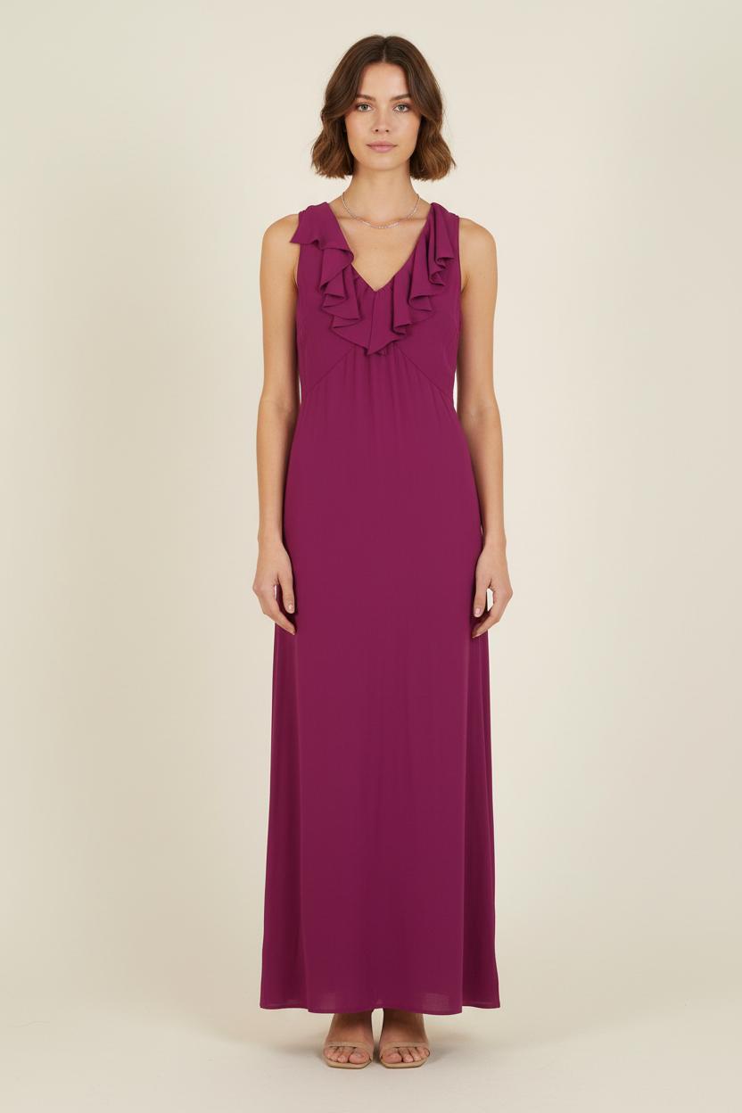 Robe Longue Violette - Taille S/36 de la marque Ines de la Fressange Paris | PARAD76725 - Vendu par Paradigme - Image 1