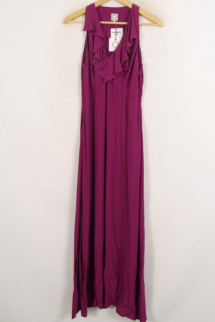 Robe Longue Violette - Taille S/36 de la marque Ines de la Fressange Paris | PARAD76725 - Vendu par Paradigme - Image 2