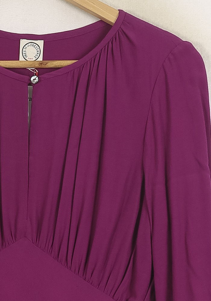Robe Midi Violette - Taille S/36 de la marque Ines de la Fressange Paris | PARAD76727 - Vendu par Paradigme - Image 3