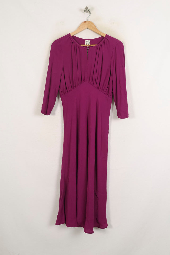 Robe Midi Violette - Taille S/36 de la marque Ines de la Fressange Paris | PARAD76727 - Vendu par Paradigme - Image 2