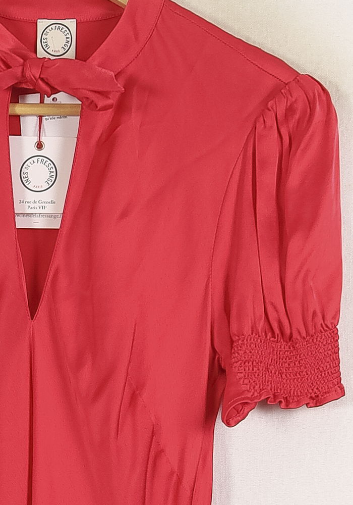 Robe Longue Rouge - Taille S/36 de la marque Ines de la Fressange Paris | PARAD76728 - Vendu par Paradigme - Image 3