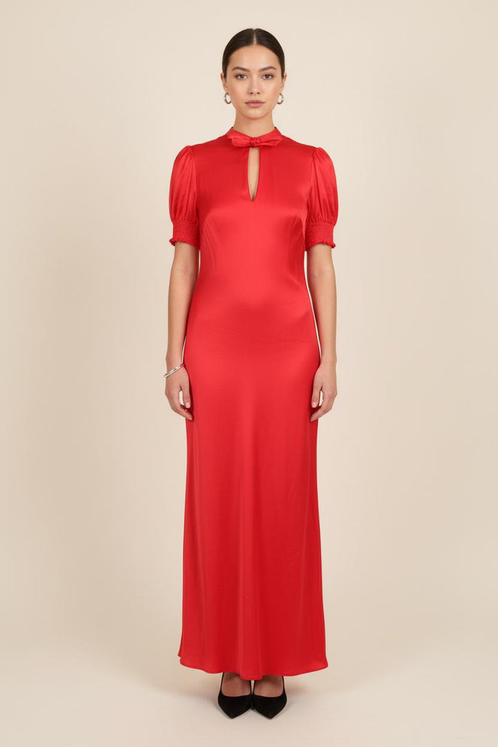 Robe Longue Rouge - Taille S/36 de la marque Ines de la Fressange Paris | PARAD76728 - Vendu par Paradigme - Image 1