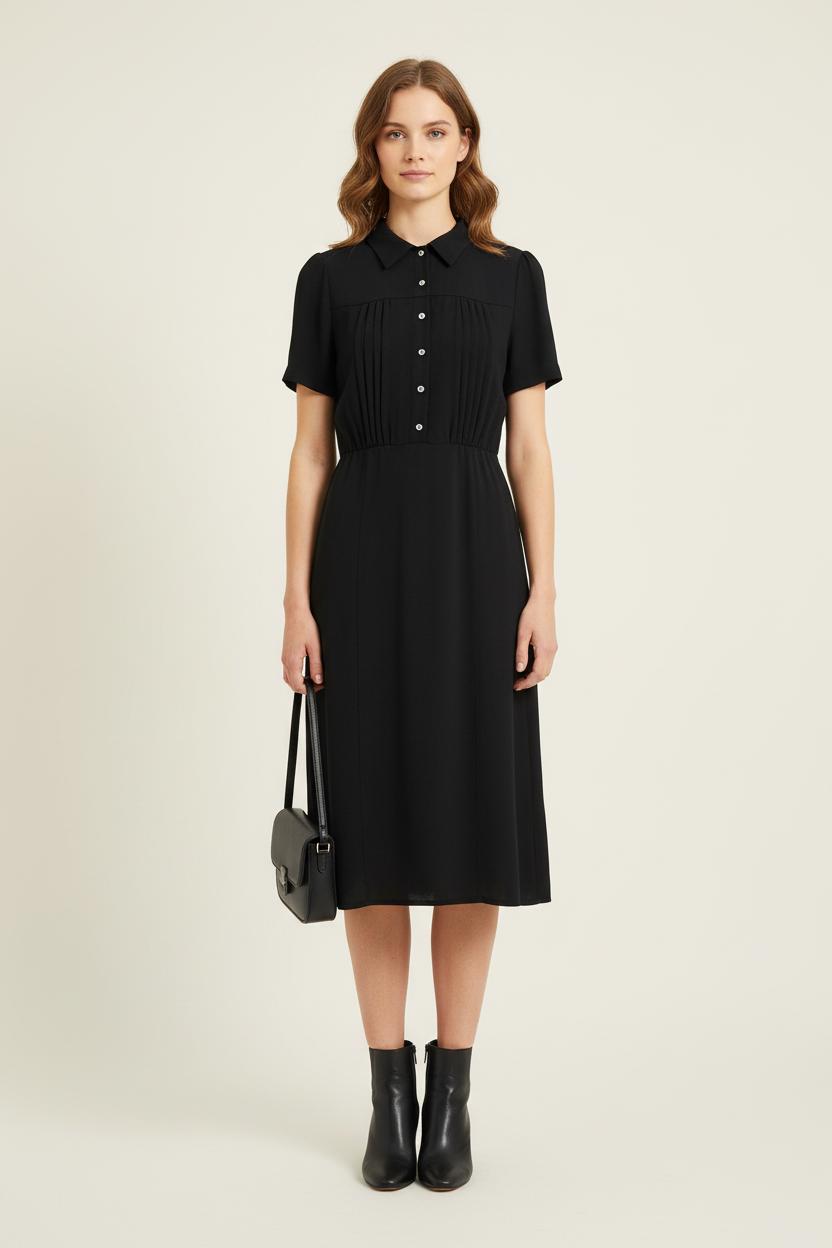 Robe Chemise Noire - Taille S/36 de la marque Ines de la Fressange Paris | PARAD76729 - Vendu par Paradigme - Image 1