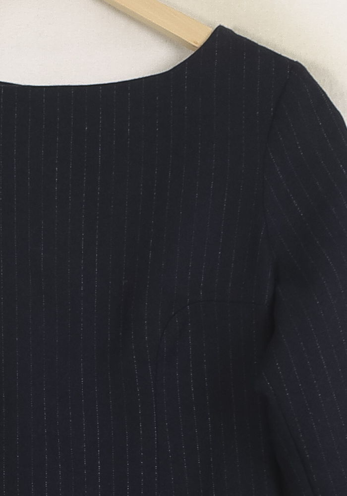 Robe Droite Bleue - Taille S/36 de la marque Ines de la Fressange Paris | PARAD76732 - Vendu par Paradigme - Image 3