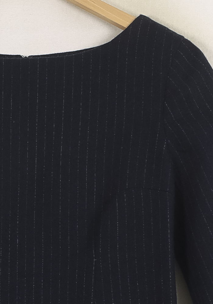Robe Droite Bleue - Taille S/36 de la marque Ines de la Fressange Paris | PARAD76733 - Vendu par Paradigme - Image 3