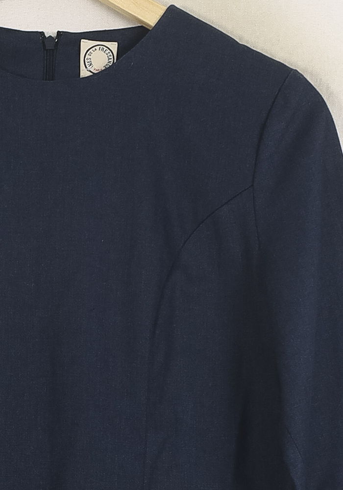 Robe Droite Bleue - Taille S/36 de la marque Ines de la Fressange Paris | PARAD76735 - Vendu par Paradigme - Image 3