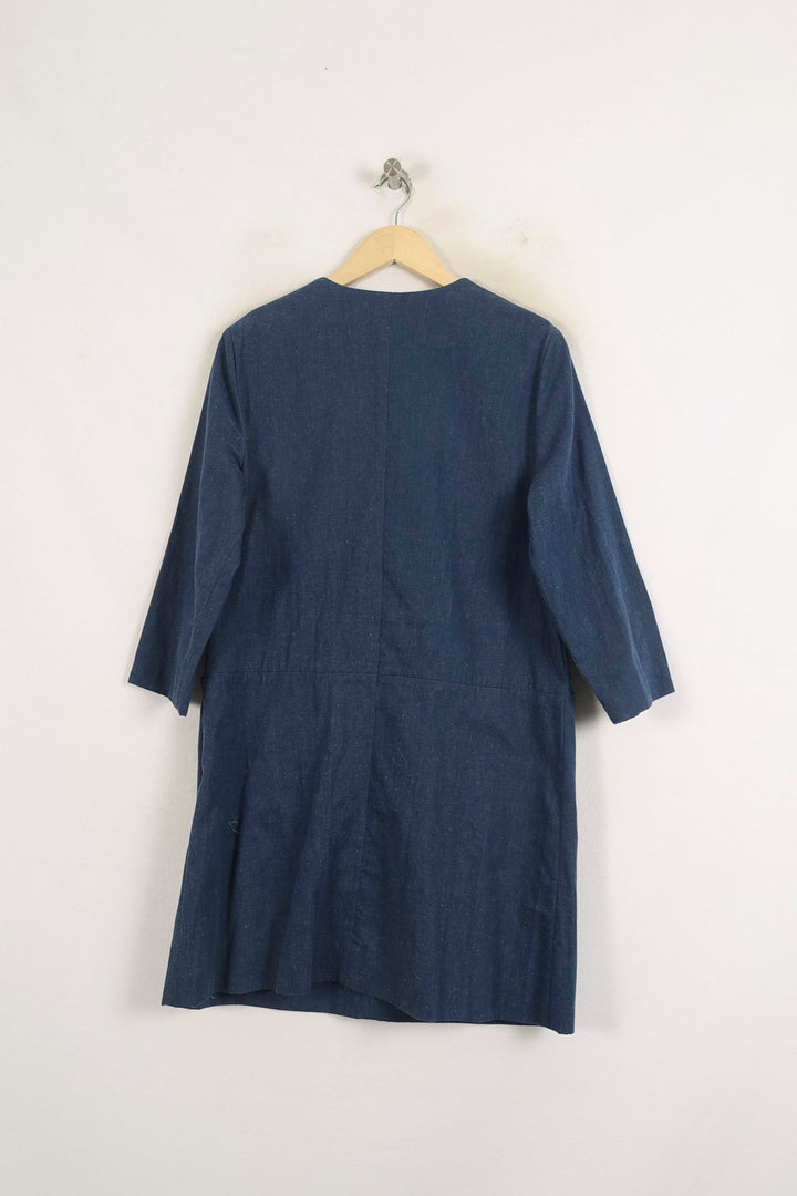 Robe Droite Bleue - Taille S/36 de la marque Ines de la Fressange Paris | PARAD76737 - Vendu par Paradigme - Image 4