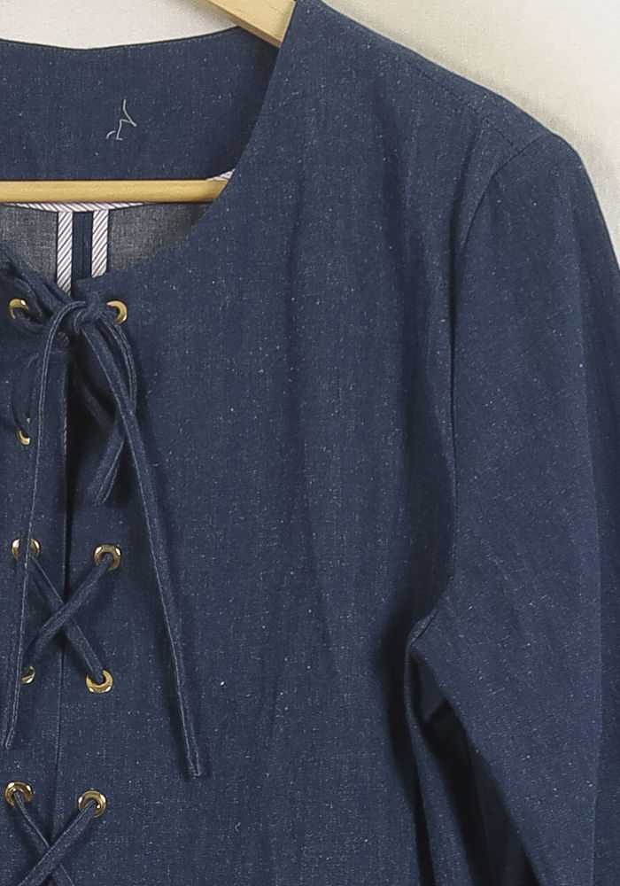 Robe Droite Bleue - Taille S/36 de la marque Ines de la Fressange Paris | PARAD76737 - Vendu par Paradigme - Image 3