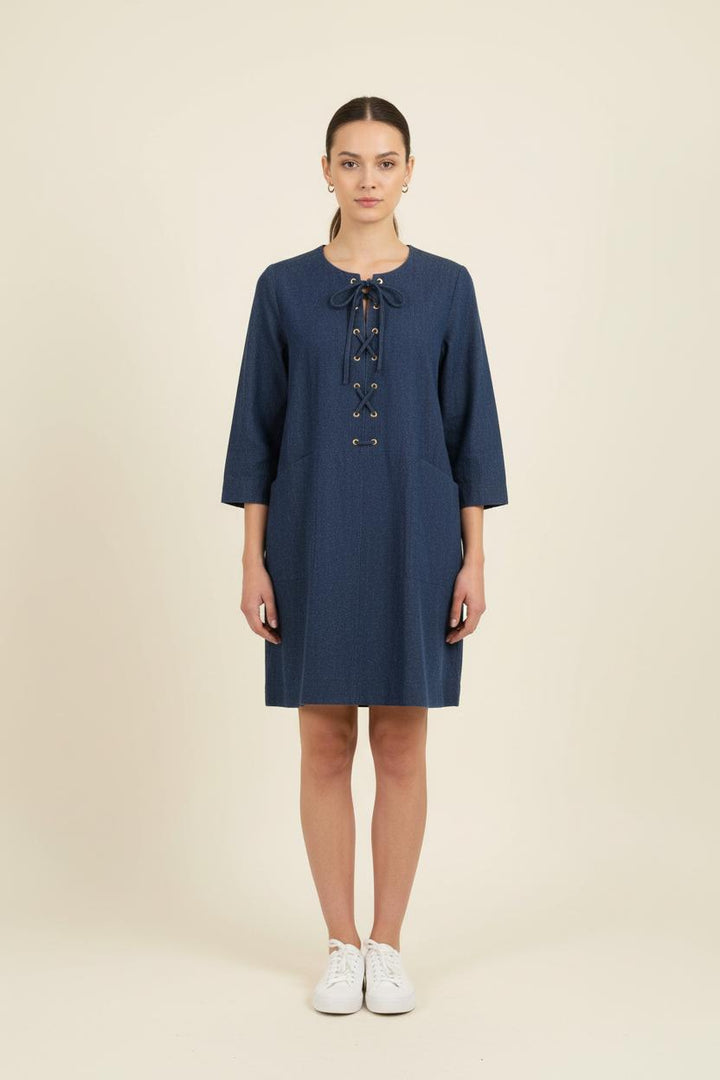 Robe Droite Bleue - Taille S/36 de la marque Ines de la Fressange Paris | PARAD76737 - Vendu par Paradigme - Image 1