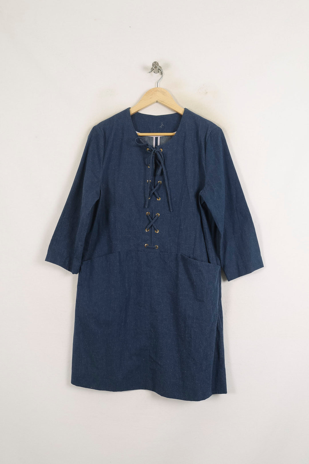 Robe Droite Bleue - Taille S/36 de la marque Ines de la Fressange Paris | PARAD76737 - Vendu par Paradigme - Image 2