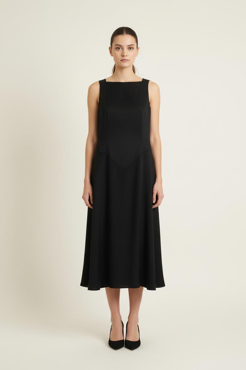 Robe Midi Noire - Taille S/36 de la marque Ines de la Fressange Paris | PARAD76740 - Vendu par Paradigme - Image 1