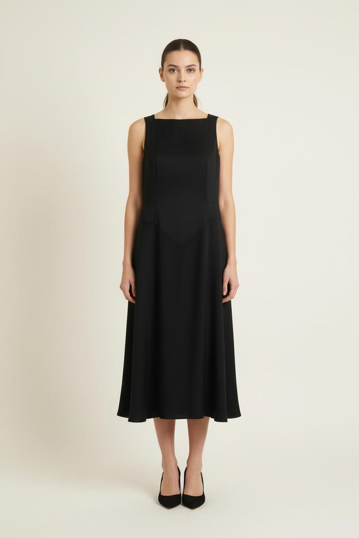 Robe Midi Noire - Taille S/36 de la marque Ines de la Fressange Paris | PARAD76740 - Vendu par Paradigme - Image 1