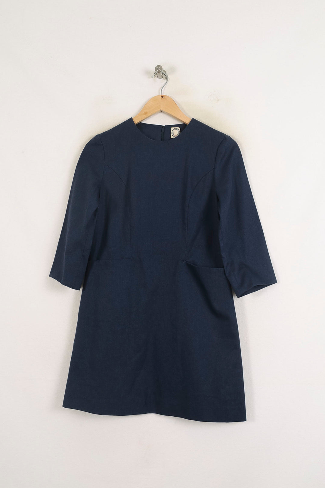 Robe Droite Bleue - Taille S/36 de la marque Ines de la Fressange Paris | PARAD76743 - Vendu par Paradigme - Image 2