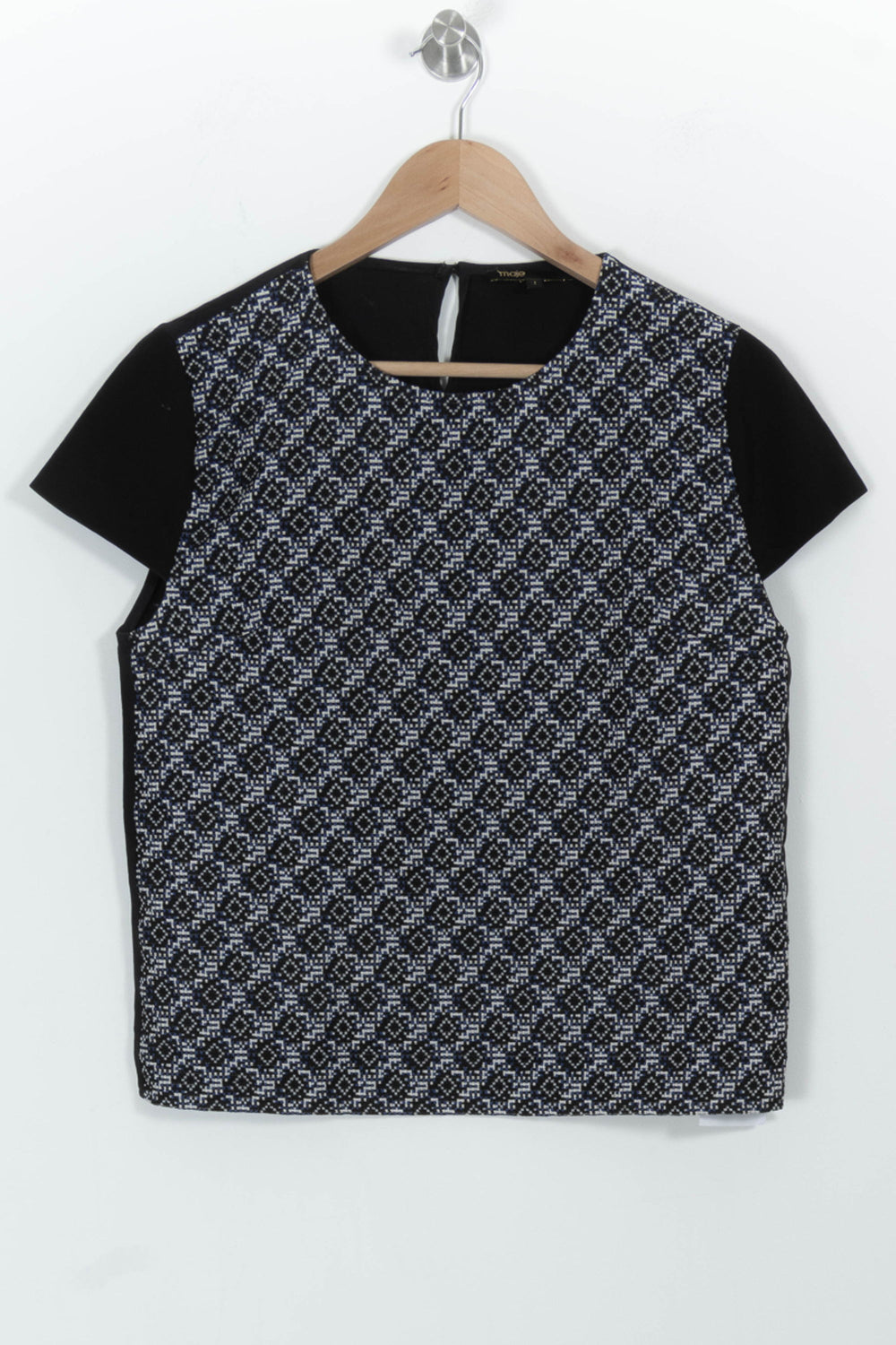 Blouse Noire et Blanche - Taille S/36 de la marque Maje | PARAD76744 - Vendu par Paradigme - Image 2
