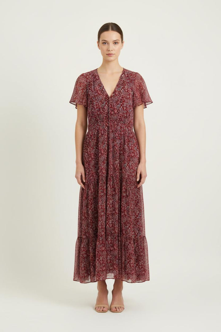 Robe Longue Bordeaux - Taille XL/42 de la marque IKKS | PARAD76745 - Vendu par Paradigme - Image 1