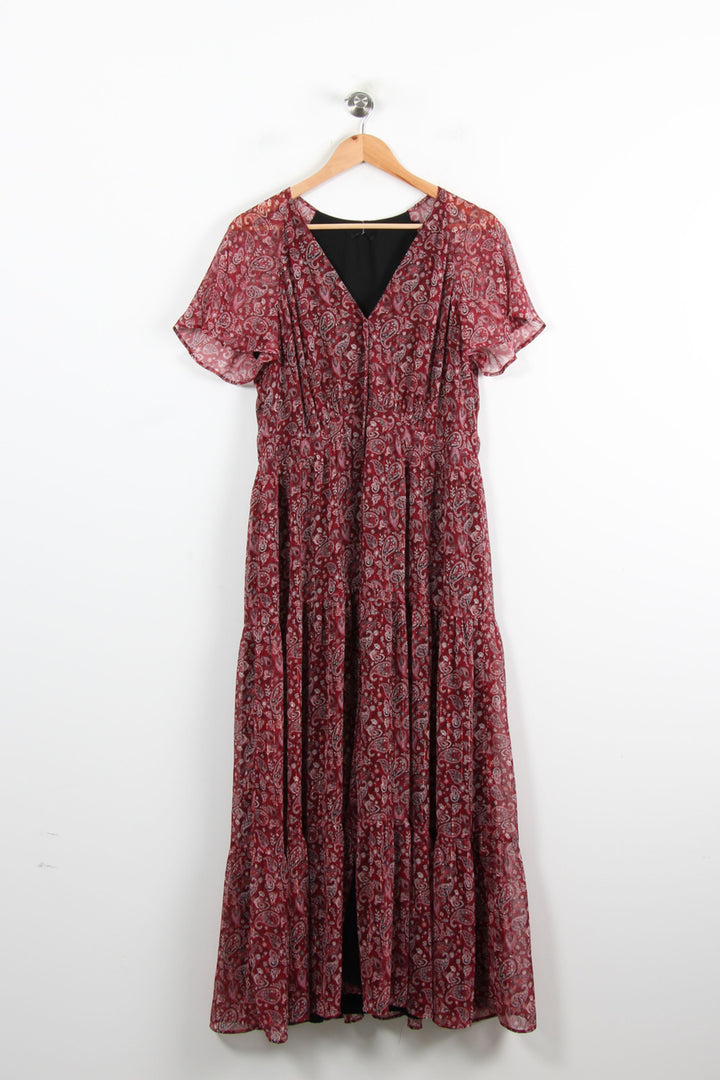 Robe Longue Bordeaux - Taille XL/42 de la marque IKKS | PARAD76745 - Vendu par Paradigme - Image 2