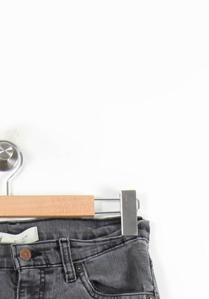 Jean Slim Gris - Taille M/38 de la marque Levi's | PARAD76749 - Vendu par Paradigme - Image 3