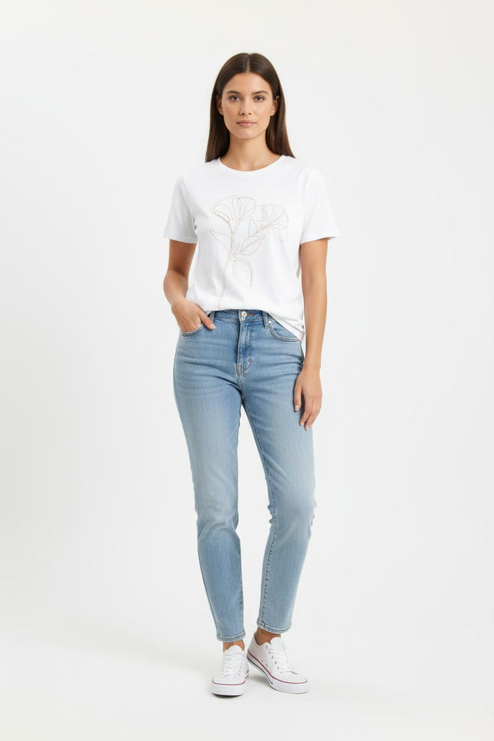 Tee-shirt Blanc - Taille XS/34 de la marque Caroll | PARAD76765 - Vendu par Paradigme - Image 1