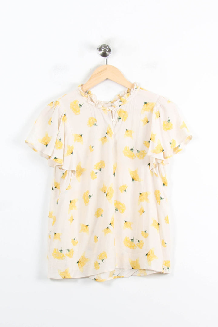 Blouse Blanche et Jaune - Taille S/36 de la marque ba&sh | PARAD76770 - Vendu par Paradigme - Image 2