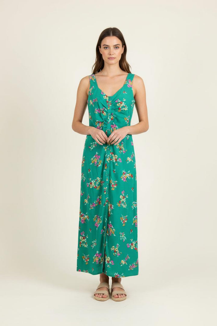 Robe Longue Verte et Multicolore - Taille S/36 de la marque Petite Mendigote | PARAD76776 - Vendu par Paradigme - Image 1