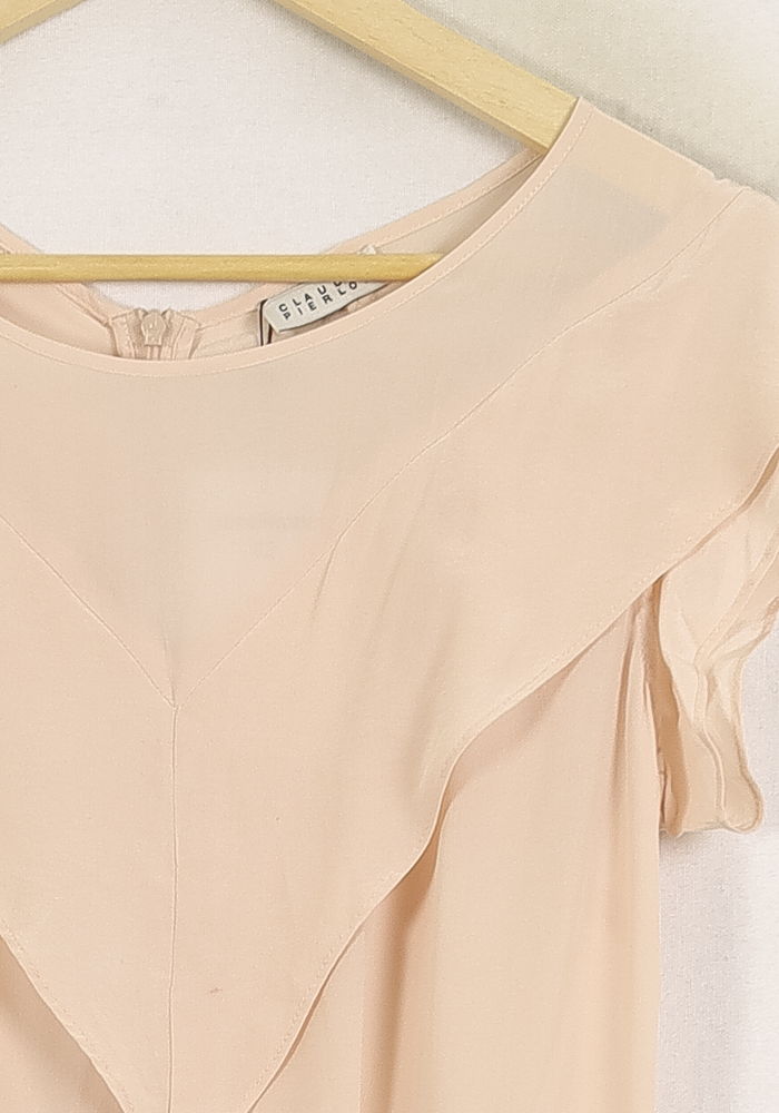 Robe Midi Rose - Taille M/38 de la marque Claudie Pierlot | PARAD76782 - Vendu par Paradigme - Image 3