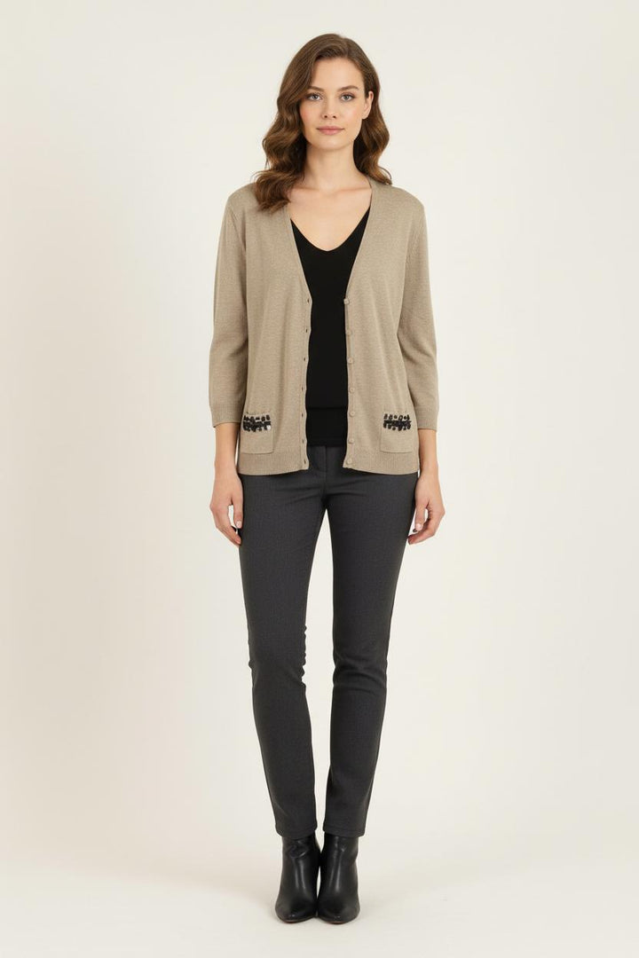 Cardigan Beige - Taille XXL/44 de la marque Caroll | PARAD76783 - Vendu par Paradigme - Image 1