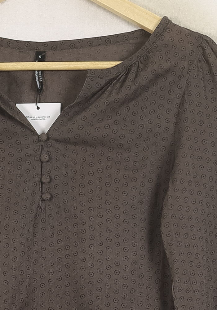 Blouse Marron - Taille S/36 de la marque Sud express | PARAD76785 - Vendu par Paradigme - Image 3