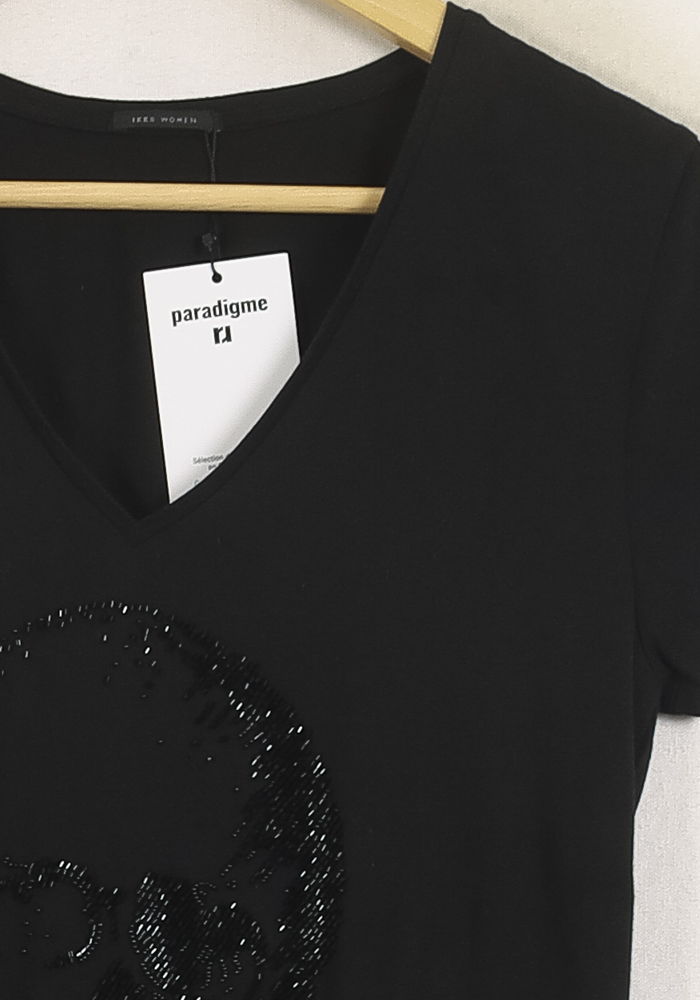 Tee-shirt Noir - Taille S/36 de la marque IKKS | PARAD76786 - Vendu par Paradigme - Image 3