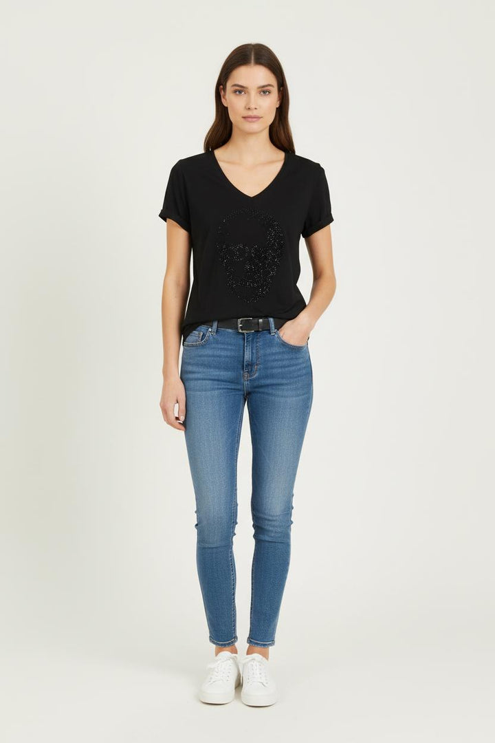 Tee-shirt Noir - Taille S/36 de la marque IKKS | PARAD76786 - Vendu par Paradigme - Image 1