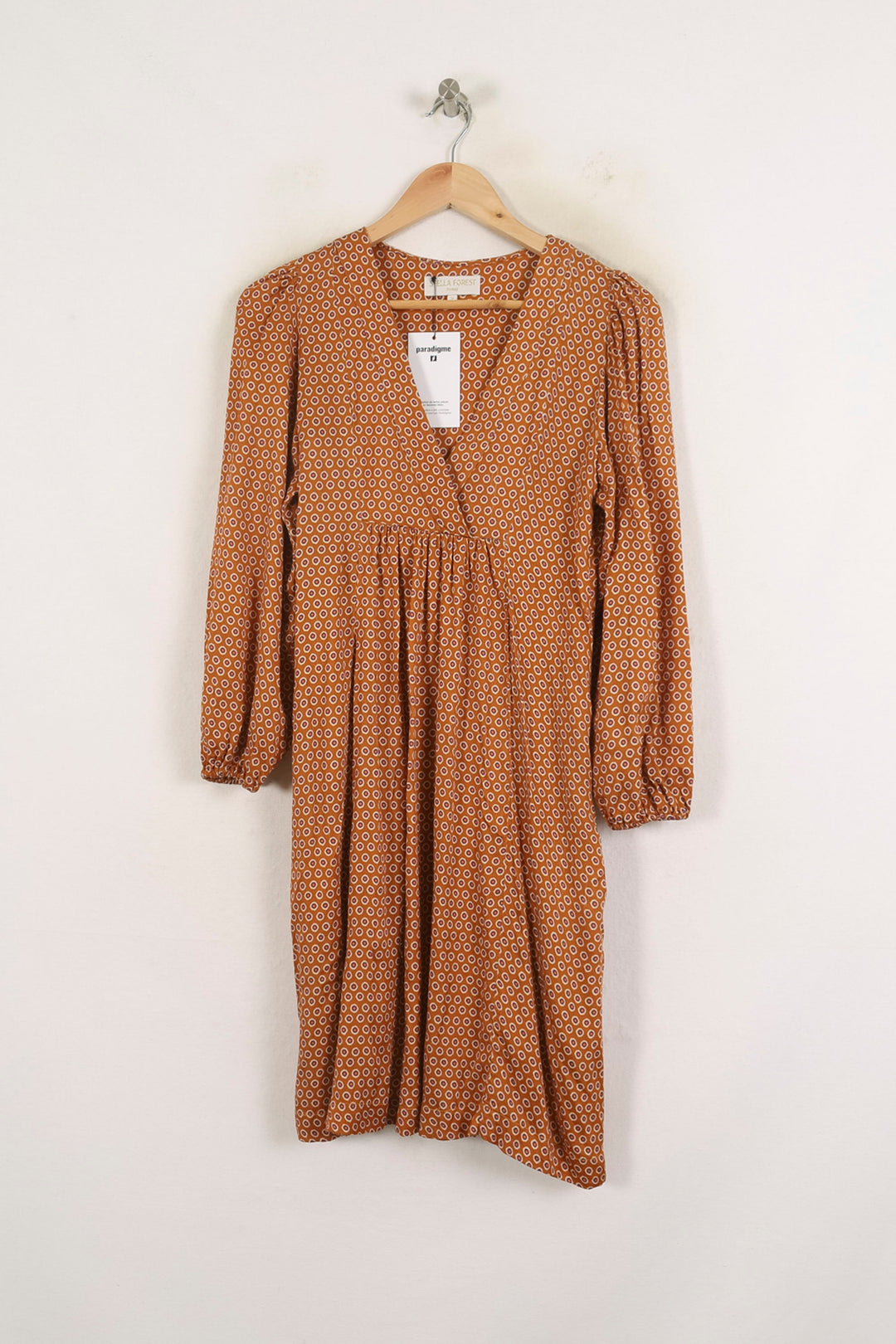 Robe Midi Marron - Taille S/36 de la marque Stella Forest | PARAD76788 - Vendu par Paradigme - Image 2