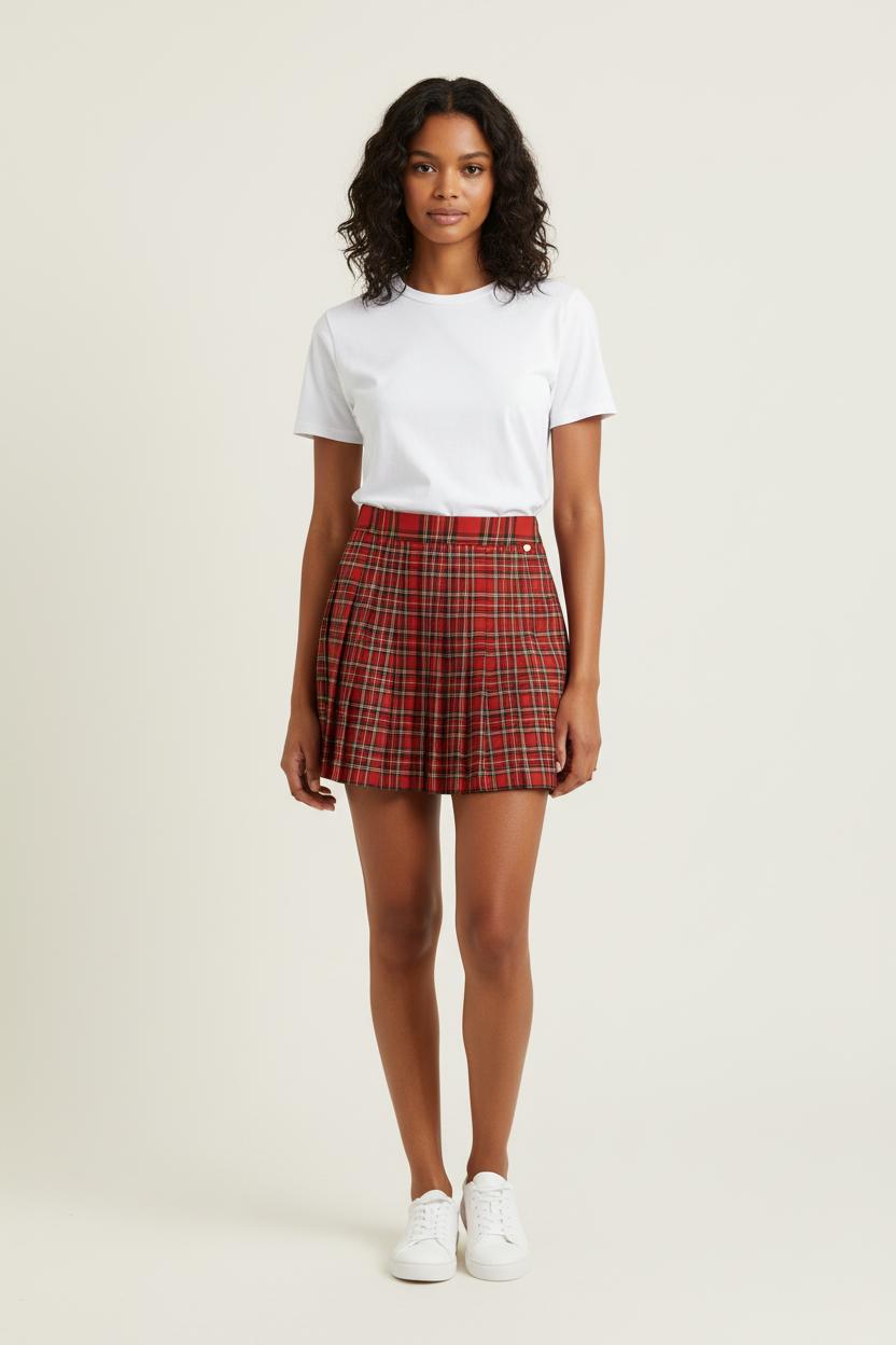 Jupe Plissée Rouge et Noir - Taille M/38 de la marque Liu Jo | PARAD76789 - Vendu par Paradigme - Image 1