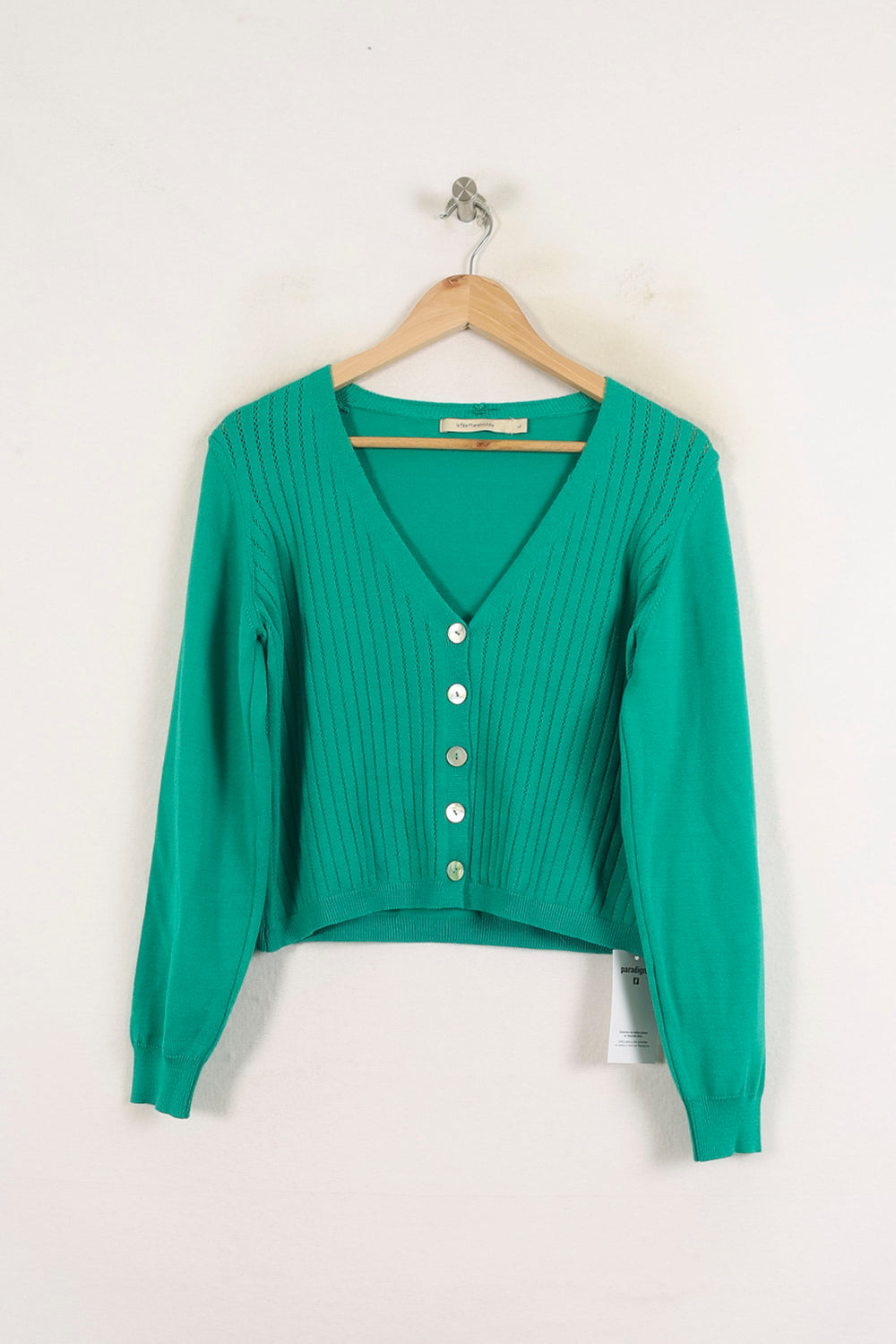Cardigan Vert - Taille L/40 de la marque La Fée Maraboutée | PARAD76796 - Vendu par Paradigme - Image 2