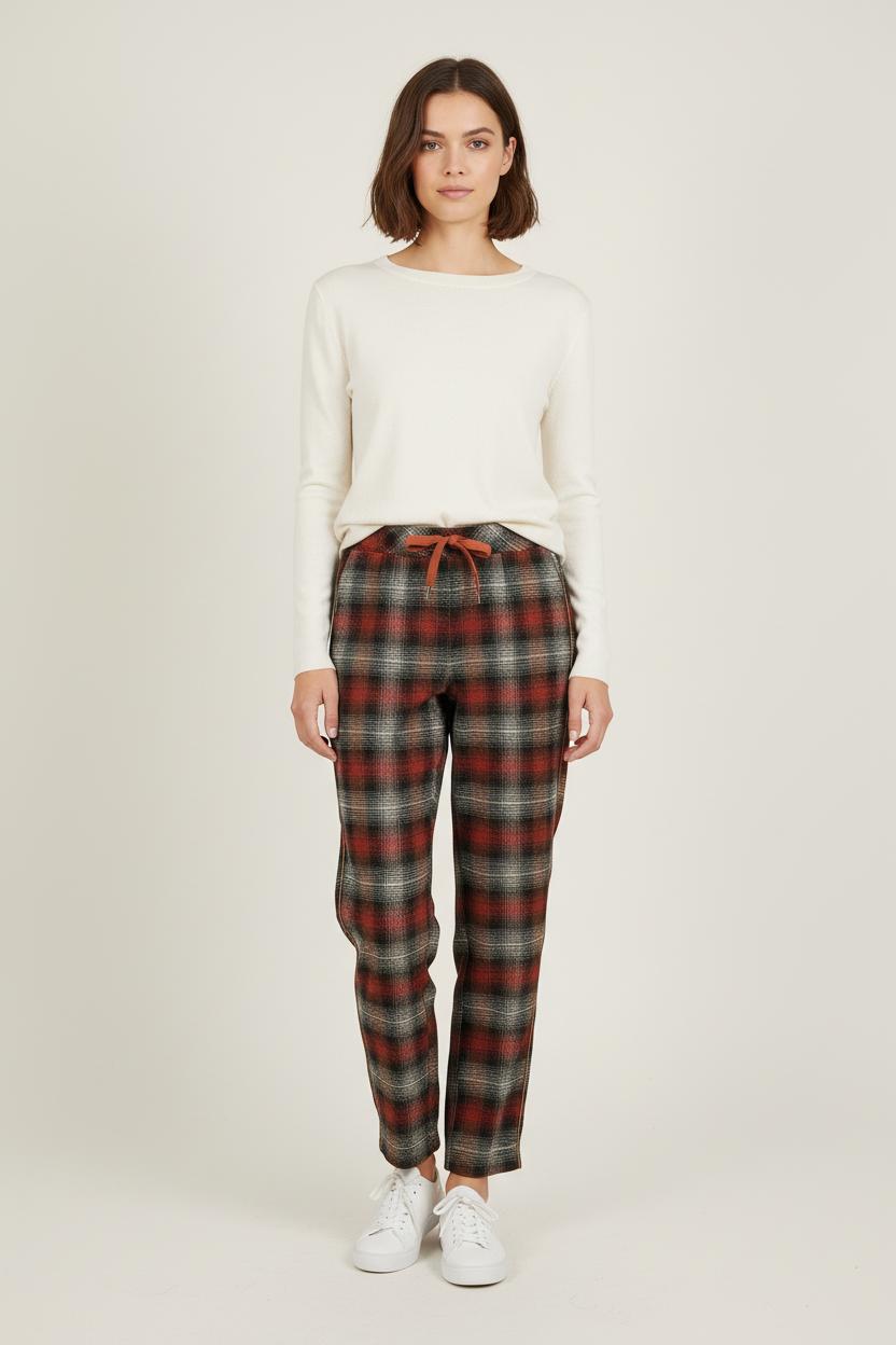 Pantalon Carreaux Rouges et Noirs - Taille M/38 de la marque Imprevu | PARAD76807 - Vendu par Paradigme - Image 1