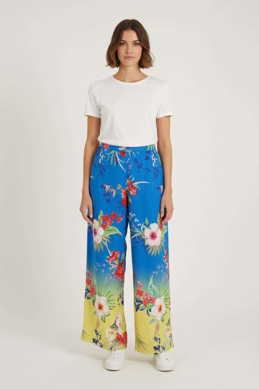 Pantalon Large Bleu et Jaune - Taille XL/42 de la marque Imprevu | PARAD76808 - Vendu par Paradigme - Image 1