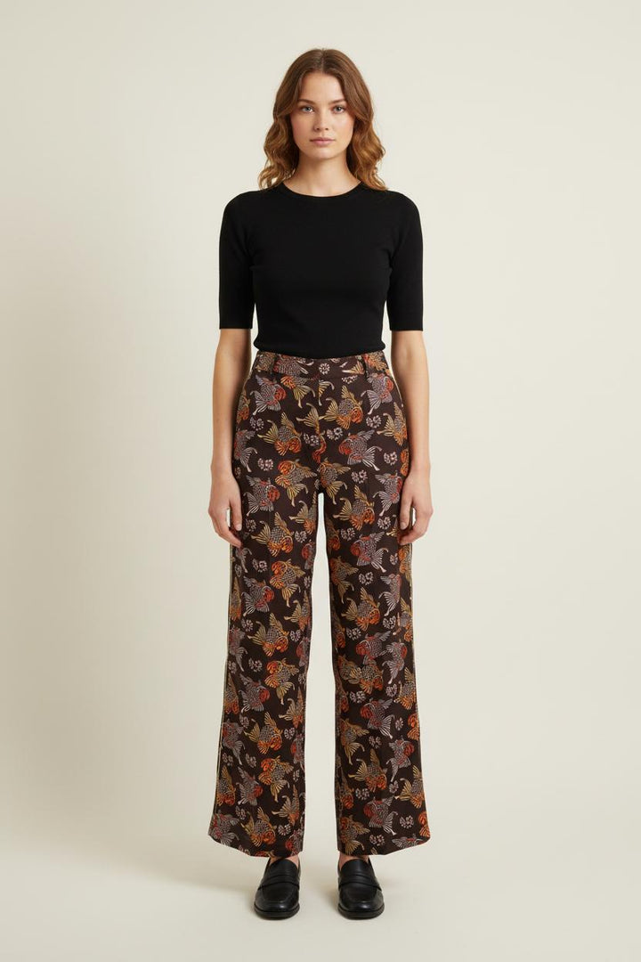 Pantalon Large Marron et Orange - Taille L/40 de la marque Imprevu | PARAD76810 - Vendu par Paradigme - Image 1