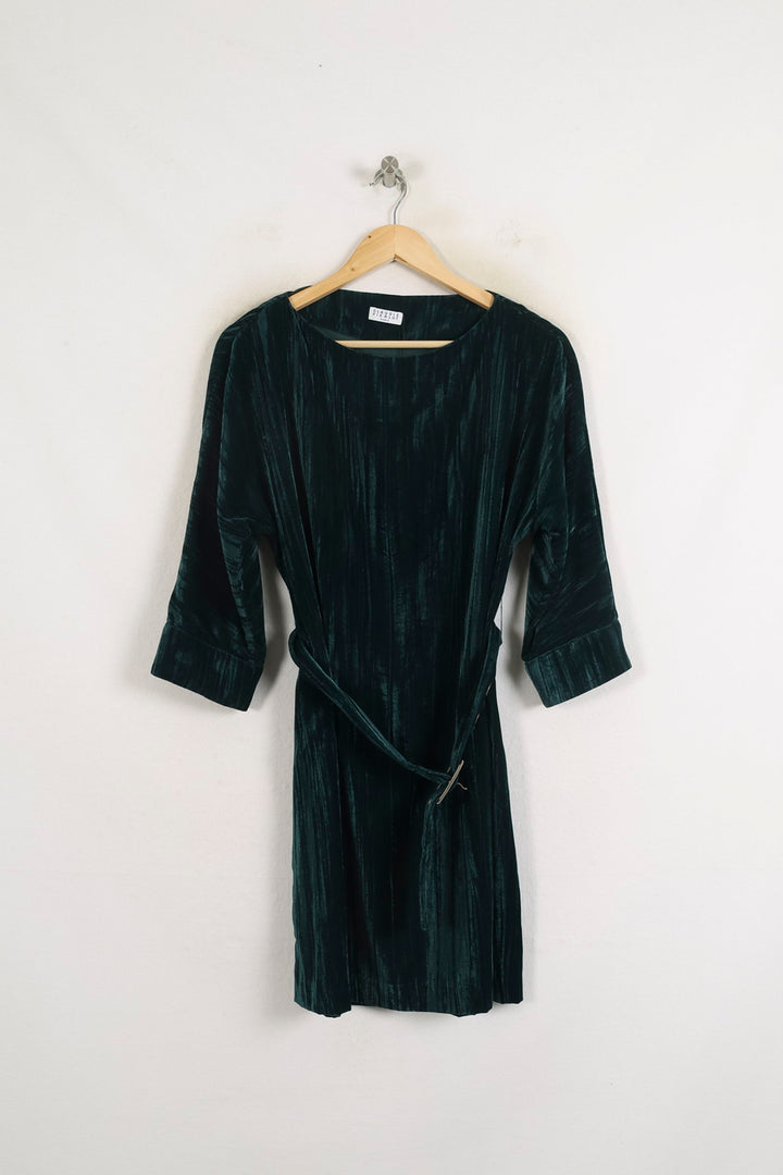 Robe Droite Verte - Taille S/36 de la marque Claudie Pierlot | PARAD76811 - Vendu par Paradigme - Image 2