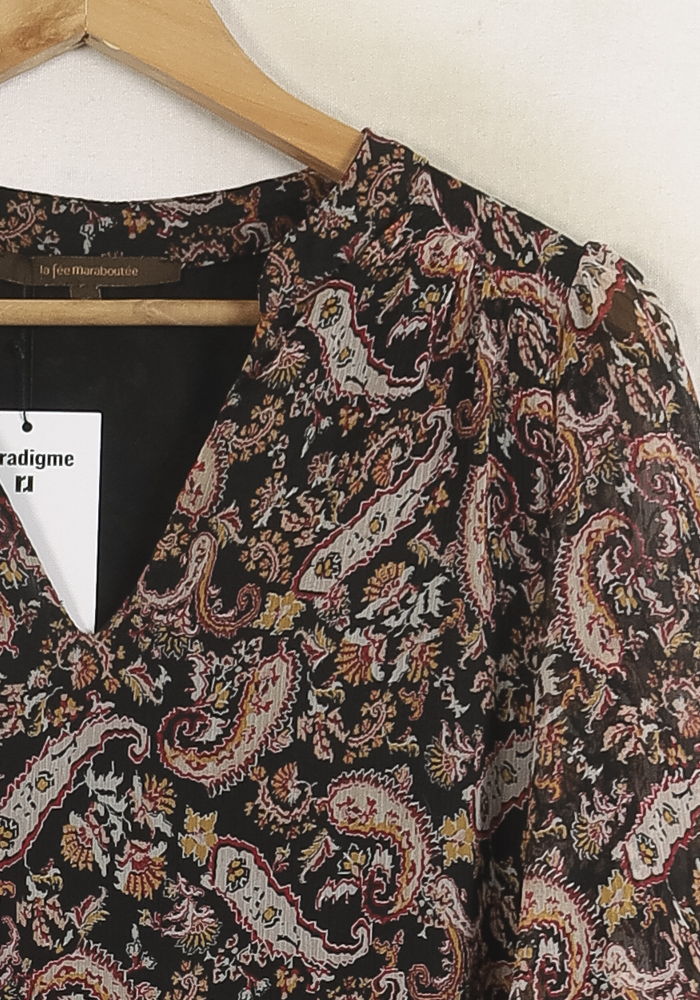 Robe Noire et Rose - Taille S/36 de la marque La Fée Maraboutée | PARAD76815 - Vendu par Paradigme - Image 3