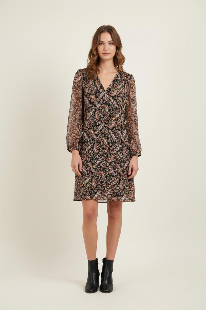 Robe Noire et Rose - Taille S/36 de la marque La Fée Maraboutée | PARAD76815 - Vendu par Paradigme - Image 1